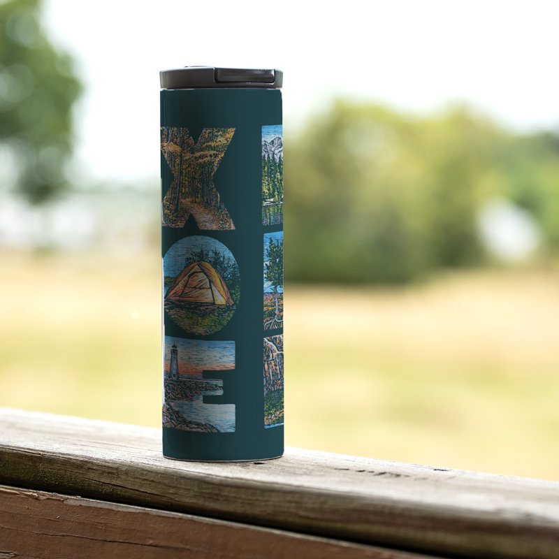 Highland Home Explore 17 oz. Verre en acier inoxydable avec couvercle