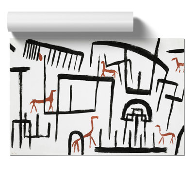 Animals In An Enclosure by Paul Klee - No Frame Painting