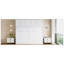 Grand lit escamotable mural avec armoires supérieures, blanc-129746884