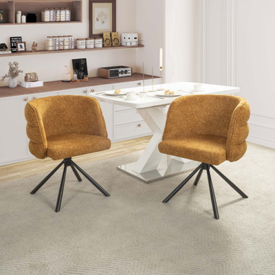 Ensemble de 2 chaises pivotantes 270 °