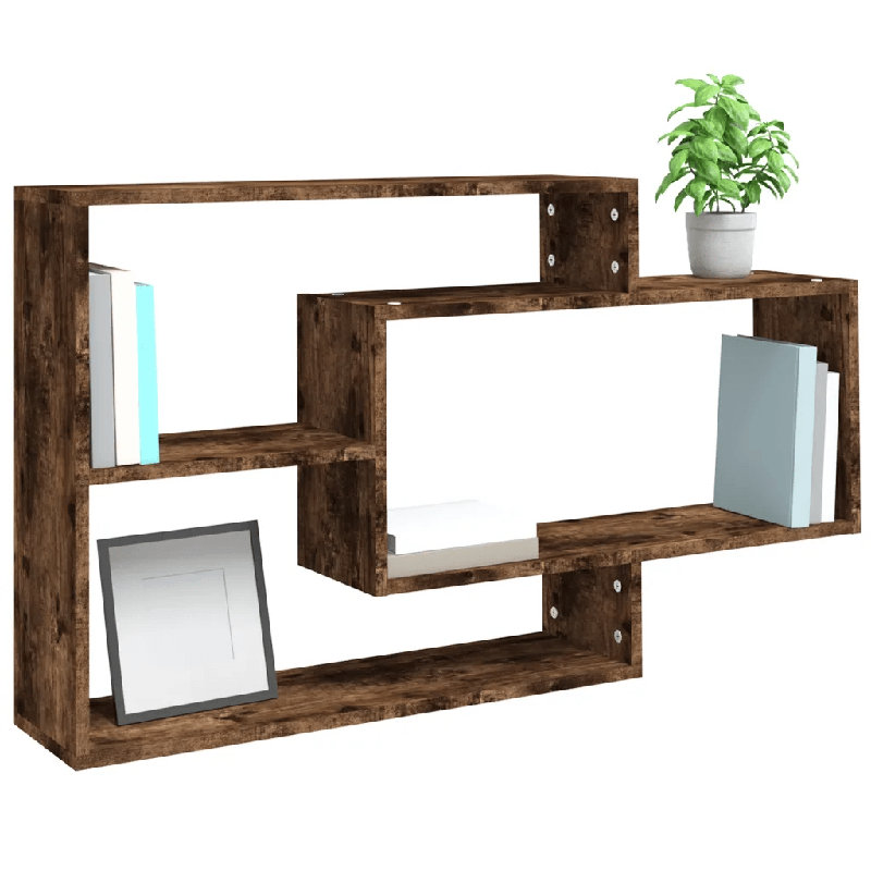 Wall Shelf 104x20x58.5 cm Engineered Wood, Smoked Oak