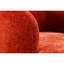Chaise pivotante en chenille remplie de mousse, orange, avec un élégant tissu d'aspect rembourré pour un siège de soutien-1155953329
