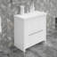 Ensemble de meuble-lavabo simple en bois massif de 36 po avec rangement Maredo, miroir non inclus-955875107