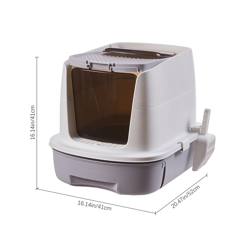Polyethylene Plastic Litter Box with Scoop