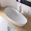 Baignoire de trempage autoportante en pierre 65 po x 34 po