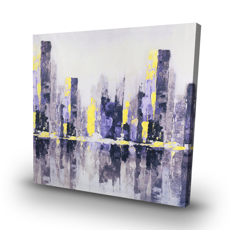 Abstract city - 32"x32" art on canvas