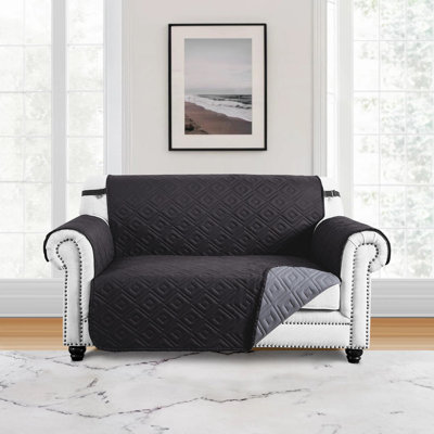 Water Resistant Sofa Protector – Reversible Quilted Couch Cover with Elastic Strap, Machine Washable