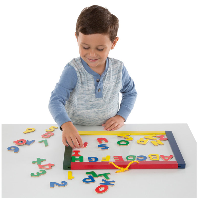 Colorful Wooden Frame Magnetic Chalkboard and Dry-Erase Board
