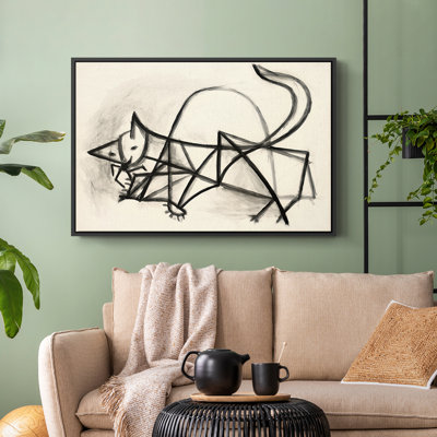 Étude de chat (Étude de chat), 1946 - Pablo Picasso, toile tendue avec châssis