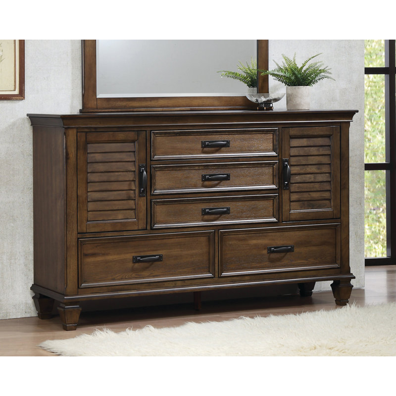 Clemen 64'' W 5 - Drawer Dresser, Oak