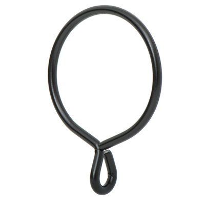 Drapery Eyelet Curtain Rings - 2.3" Ring for Curtain Hook Pins, Set of 14 - Black