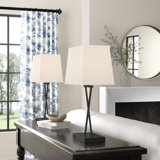 Ensemble de lampes de table noires 26 "avec USB Monterey