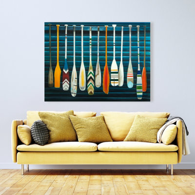 Paddles - Marine Sports Canvas Art for Home Decor