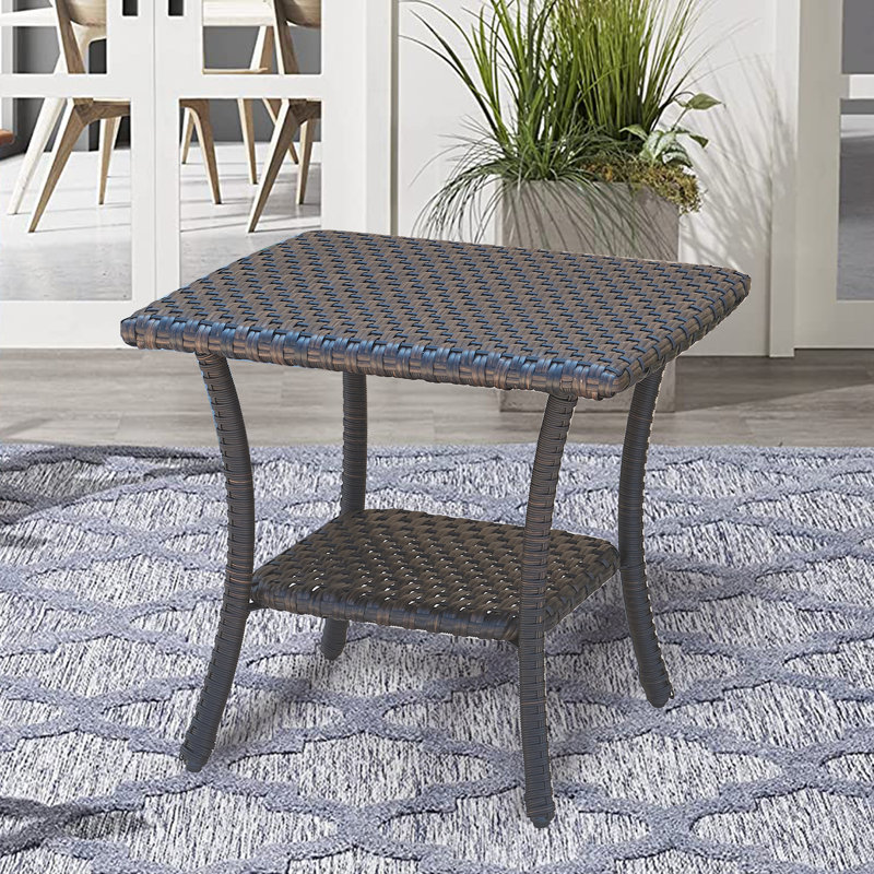 Table d'appoint Highfield Rattan, Brun