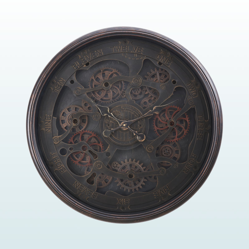 Horloge murale noire Fera