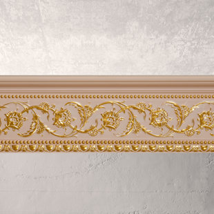 6'' H x 92.5'' W x 1.5'' D Polysterene Crown Molding