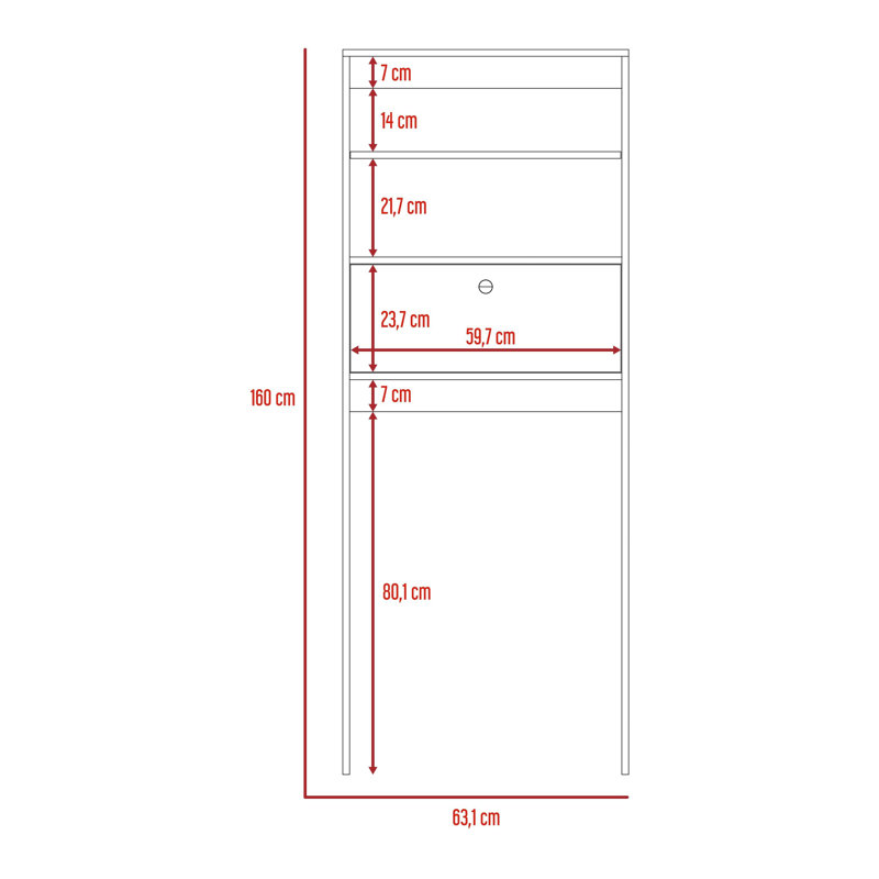 Generra Freestanding Bathroom Storage Furniture Set