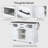 K&K 54.9" Kitchen Island With Drop Leaf
