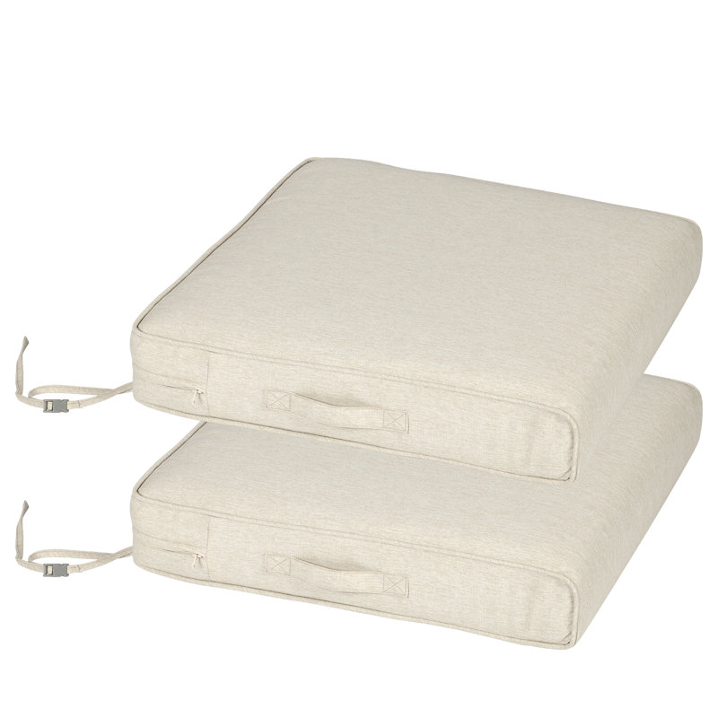 Ensemble de coussins de chaise de patio Aoodor, Kaki, l 19 po x P 19 po