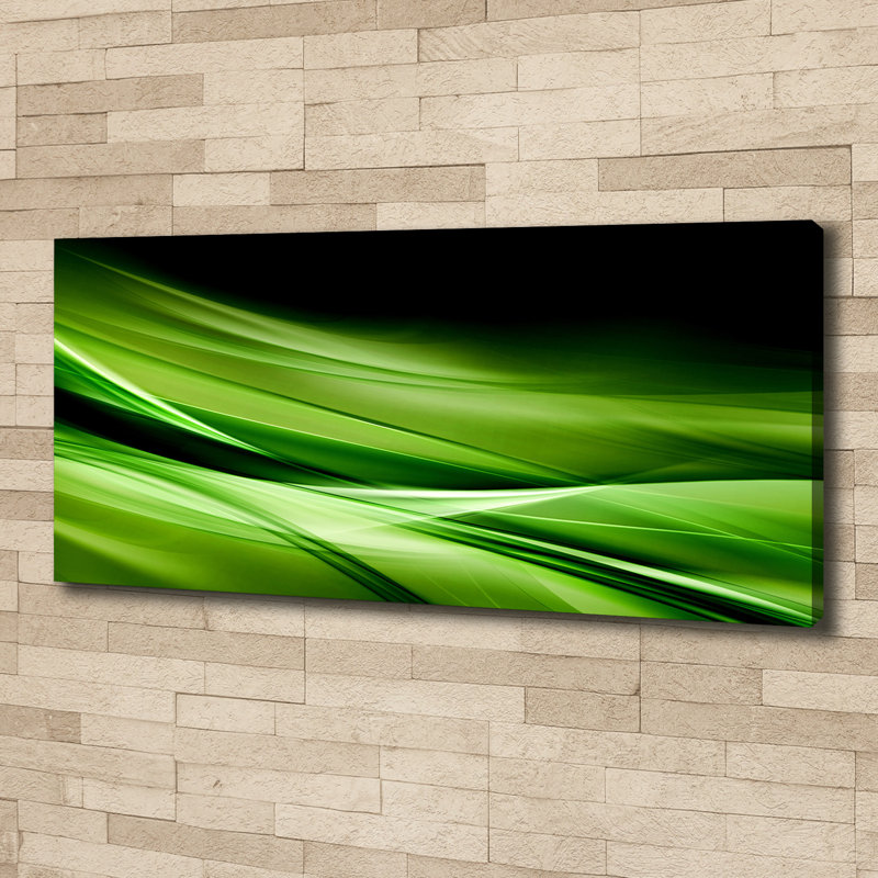 Green Waves Background - Wrapped Canvas Print