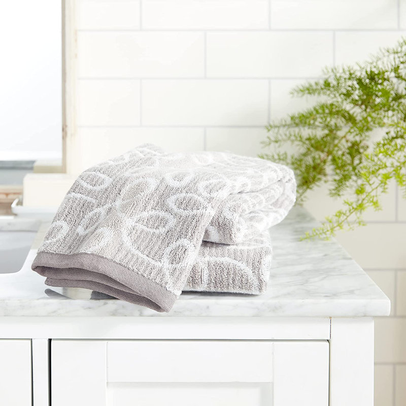 Scroll Pattern Plush Hand Towel