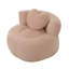 Fauteuil surdimensionné rond sans cadre, paresseux texturé moderne avec coussin décoratif en forme de cœur-1103173391