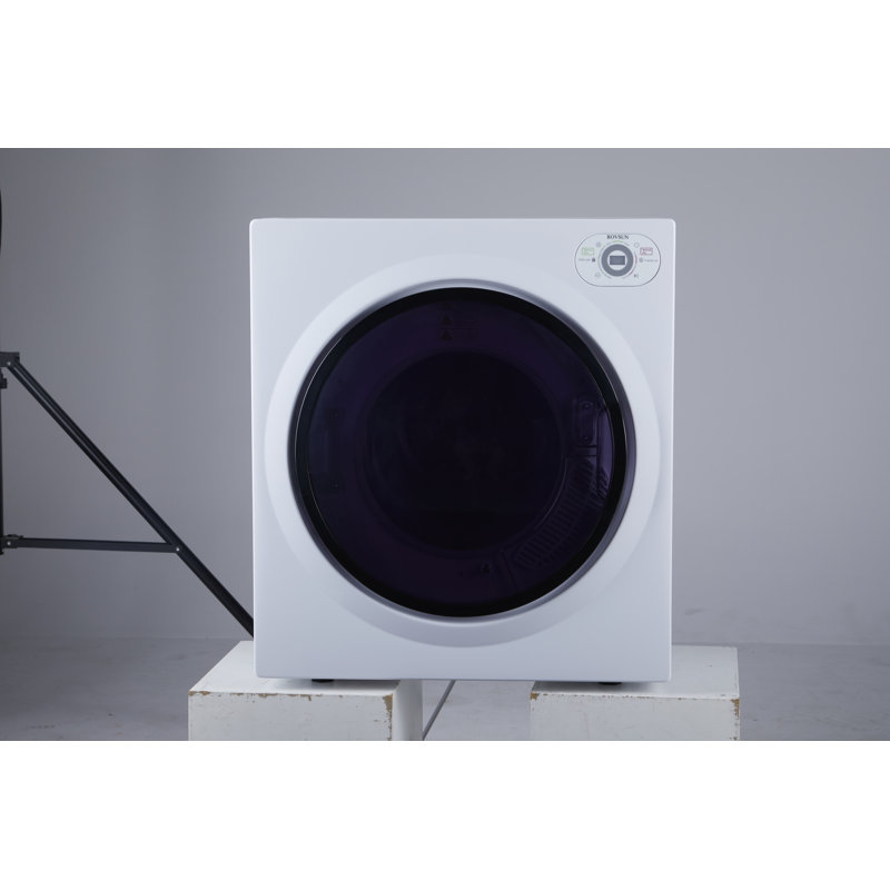 Sécheuse électrique compacte en acier inoxydable de 2,6 pi cu 4,4GG avec contrôle de fileur LCD, 1400 W, tambour en acier inoxydable
