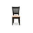 5-Piece Modern Dining Table Set Consists of a Dinner Table and 4 Linen Fabric Kitchen Dining Chairs with Slatted Back - Black Finish-2110310226-2110310230-2110310229