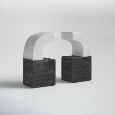 2-Tone Decorative Marble Bookends