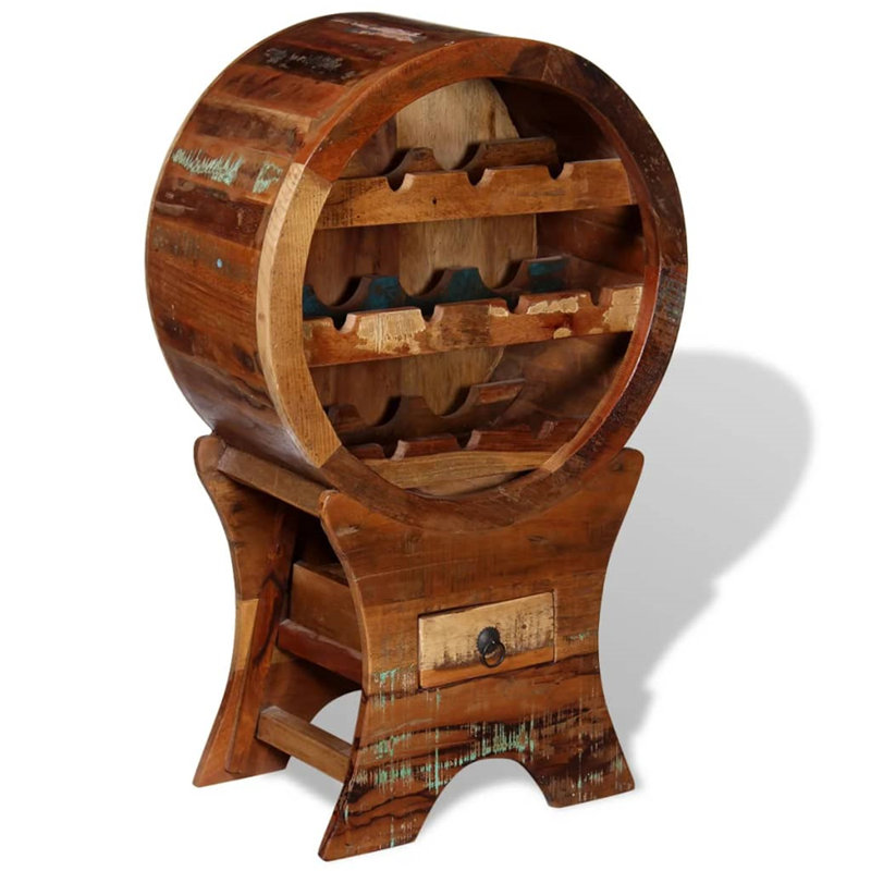 Agetina Floor Wine Bottle Rack Brown