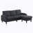 3-Seat Combo Sofa with Storage Ottoman,Sectional Couch, L Shaped Bench with A Footrest-1714645563