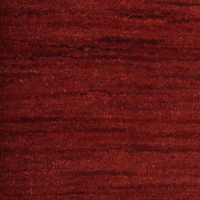 Manns Hand Knotted Loom Wool Eco-Friendly Area Rugs - Rectangle, Dark Red Color, Plain Solid Design, High Pile Thick Handmade Anti Skid Area Rugs for Living Room, Bed Room