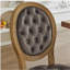 Chaise de salle à manger à structure en bois massif avec têtes de clou décoratives, pieds en bois, ressorts en acier, ensemble 2 pièces