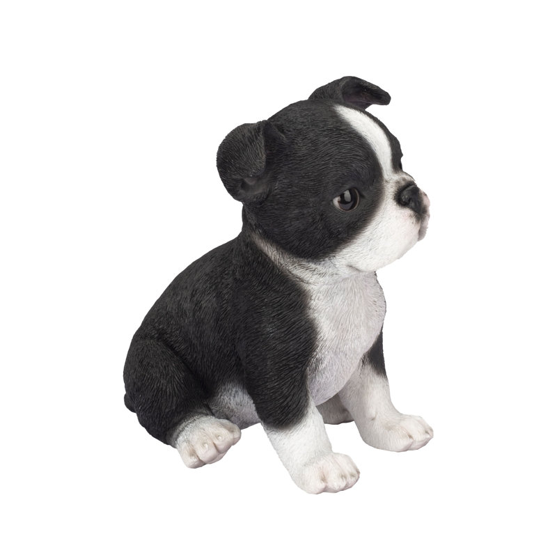 Boston Terrier | Handpainted Decorative Puppy Statue for Home & Garden Decor | Premium Polyresin Dog Statue | Gift for Dog Lovers | Weather-Resistant Indoor/Outdoor Decor