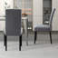 Chaises de salle à manger rembourrées en tissu de lin gris (ensemble de 2)-1862895768-1857651888