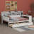 Daybed With Storage Shelves, Multi-Functional Bed With Two Storage Drawers And Study Desk-1998496454