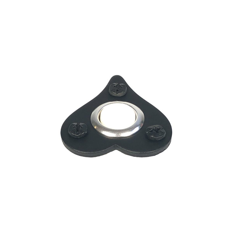 Heart-Shaped Black Matte Lighted Doorbell Button