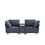 Canapé modulaire multifonctionnel avec rangement - Bois et tissu imperméable - Contemporary Living Essential