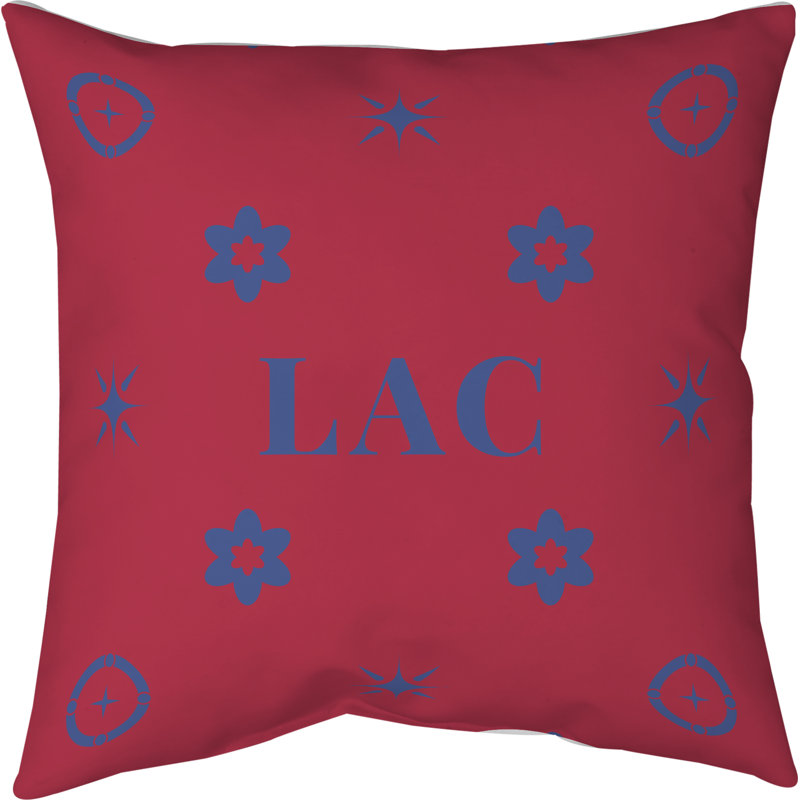 Coussin en coton Los Angeles, Los Angeles, bleu, rouge, 26 pouces x 26 pouces