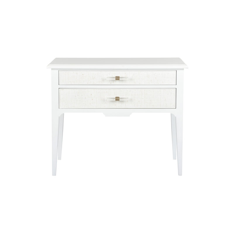 The Sensual Side Of Sleek 2 - Drawer Solid Wood Nightstand, White