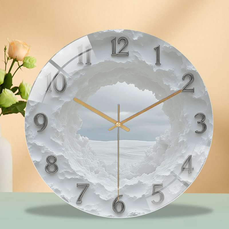 Horloge murale blanche 12 po
