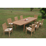 Poar Outdoor 11 - Piece Teak Dining Set