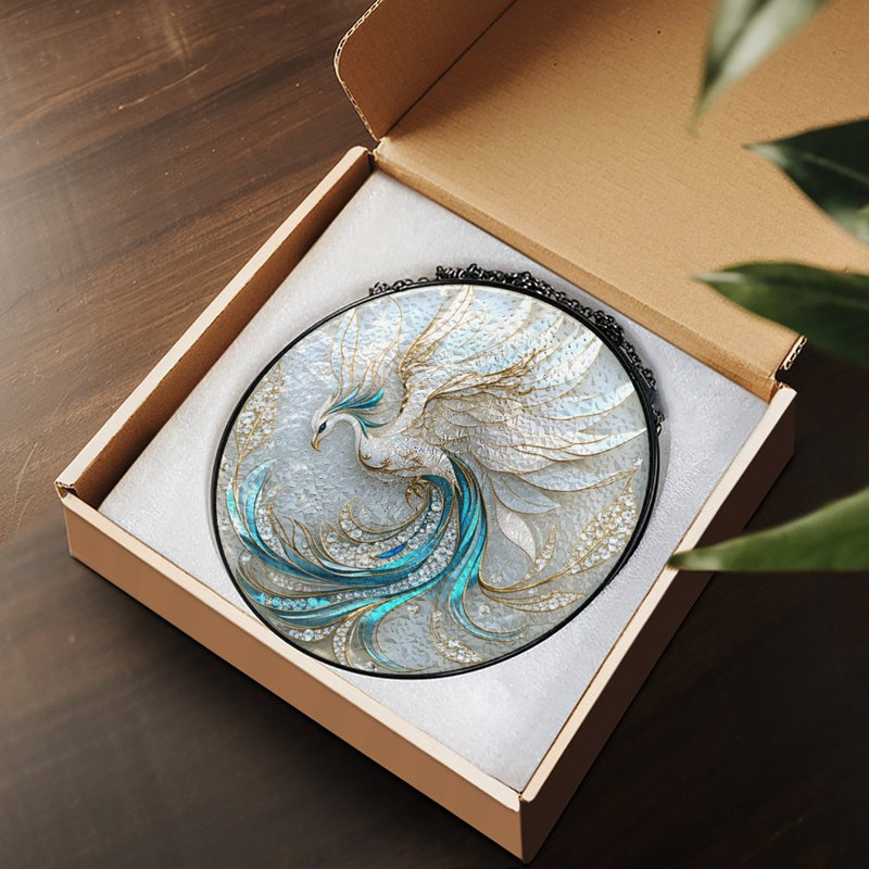 Pare-soleil en forme de joyaux sur des panneaux de vitrail en forme de disque perlé pour décor de fenêtre