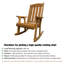 Chaise berçante d'extérieur en bois massif Ruvimbo-86843594