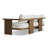 Javel 96'' Wide Rectangle Teak Patio Sofa with Cushions-110843235-110843236