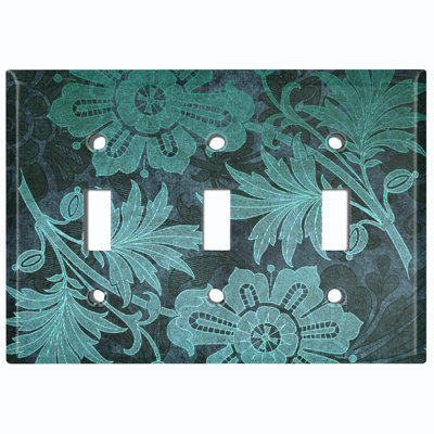 Patterned 3 - Gang Toggle Light Switch Standard Wall Plate