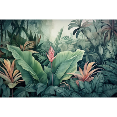 Tropical Leaf Peel & Stick Floral Border