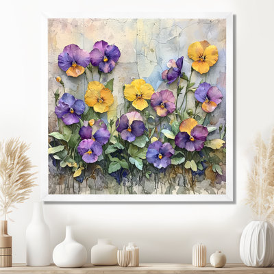 «Wild Pansy Patch At The Farm III - Pansies», art mural