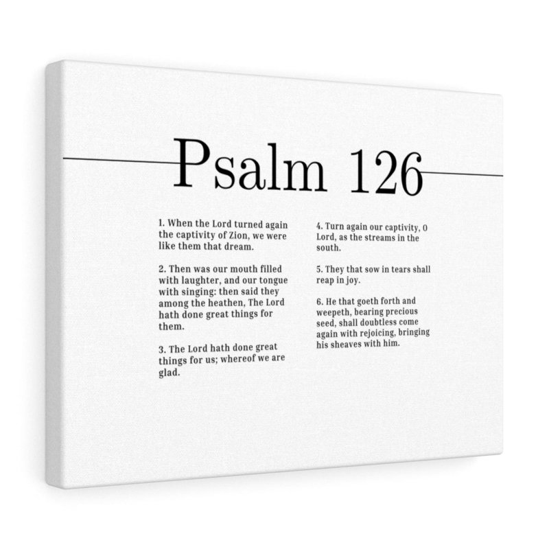Great Things for Us Psalm 126 1 Piece Wrapped Canvas Wall Art, 30cm H x 41cm W