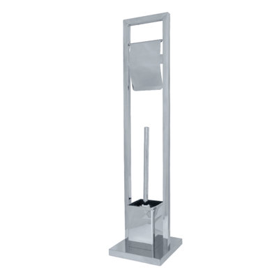 Porte-papier hygiénique sur pied avec brosse et support Kingston